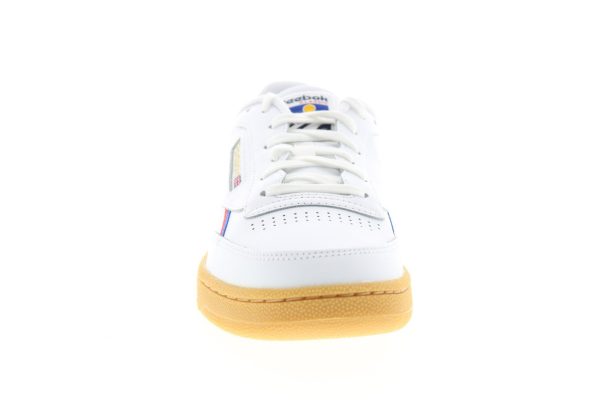 Reebok Club C 85 MU EG6425 Mens White Leather Lace Up Lifestyle Sneakers Shoes Online Hot Sale - Image 3