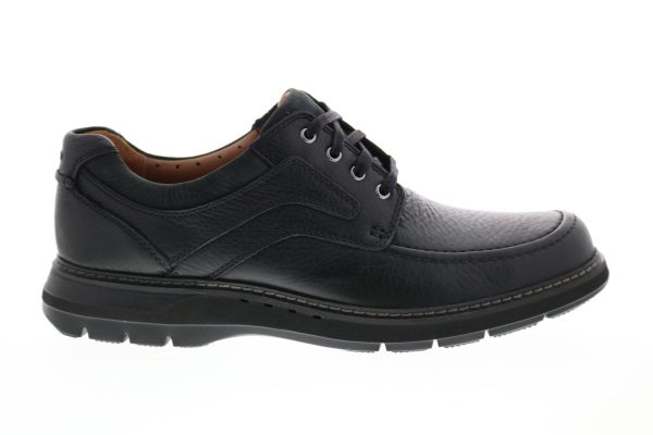 Clarks Un Ramble Lace Mens Black Extra Wide Leather Plain Toe Oxfords Shoes Online Sale