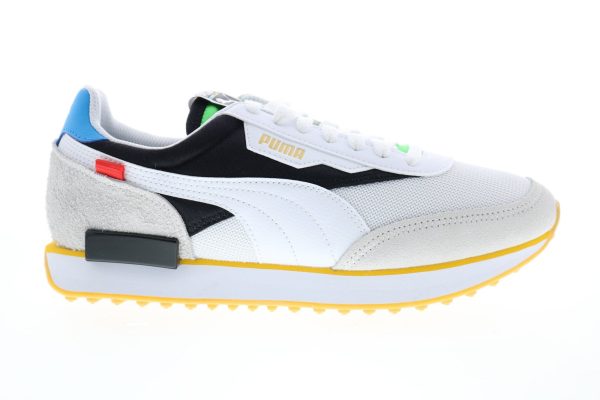 Puma Future Rider WH 37338401 Mens White Mesh Lace Up Lifestyle Sneakers Shoes Hot on Sale