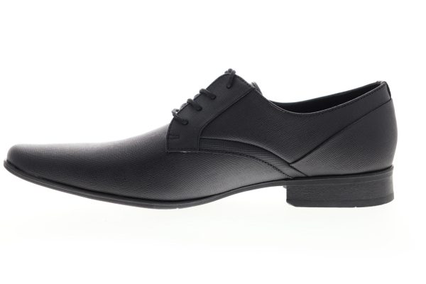 Calvin Klein Benton Weave Emboss 34F2936-BLK Mens Black Plain Toe Oxfords Shoes Online Hot Sale - Image 5