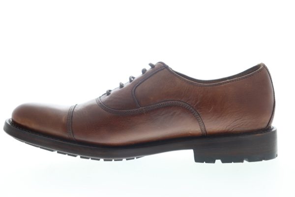 Frye Bowery Bal Oxford 80533 Mens Brown Leather Low Top Cap Toe Oxfords Shoes Cheap - Image 5