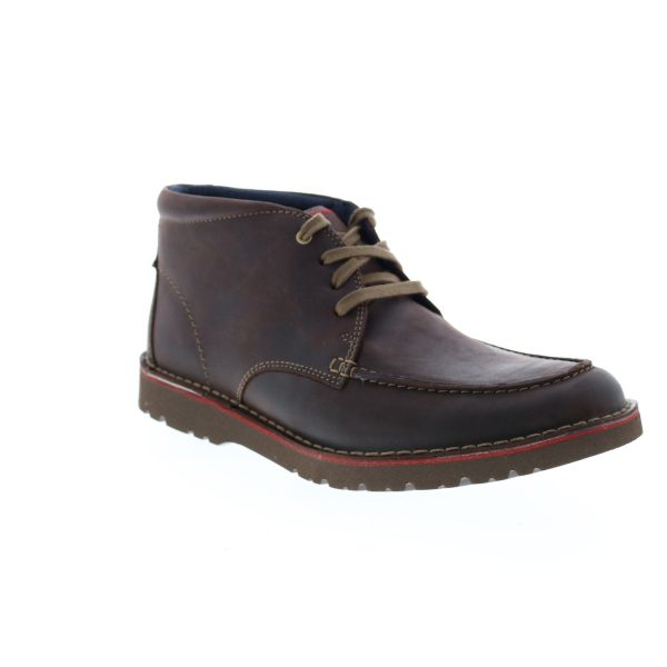 Clarks Vargo Rise 26138397 Mens Brown Leather Chukkas Boots on Sale - Image 2