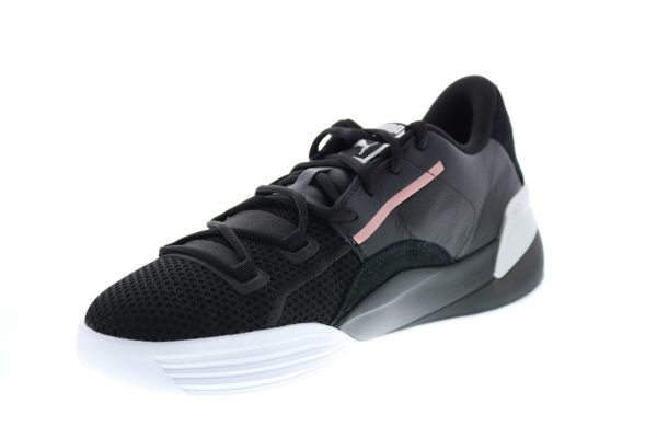 Puma Clyde Hardwood Metallic 19404401 Mens Black Leather Athletic Basketball Shoes Sale - Image 4