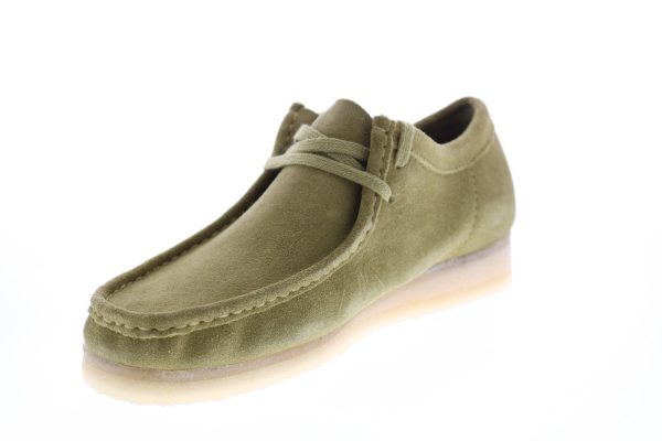 Clarks Wallabee 26146513 Mens Green Suede Oxfords & Lace Ups Casual Shoes Online Hot Sale - Image 4