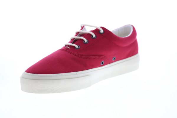 Sebago John 7001440 Womens Red Wide 2E Canvas Lace Up Lifestyle Sneakers Shoes For Sale - Image 4