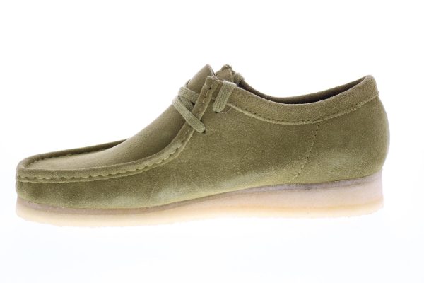 Clarks Wallabee 26146513 Mens Green Suede Oxfords & Lace Ups Casual Shoes Online Hot Sale - Image 5