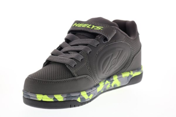 Heelys Plus X2 Lighted HE100314K Big Kids Gray Lifestyle Sneakers Shoes For Sale - Image 4