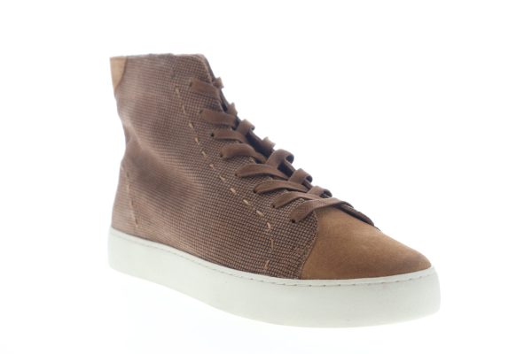 Frye Lena High Top 70389 Womens Brown Suede Lace Up Lifestyle Sneakers Shoes Sale - Image 2