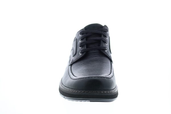 Clarks Un Ramble Lace Mens Black Extra Wide Leather Plain Toe Oxfords Shoes Online Sale - Image 3