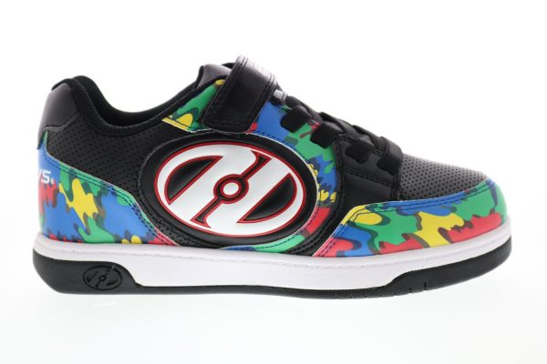 Heelys Plus X2 HE100657K Little Kids Black Synthetic Lifestyle Sneakers Shoes Supply