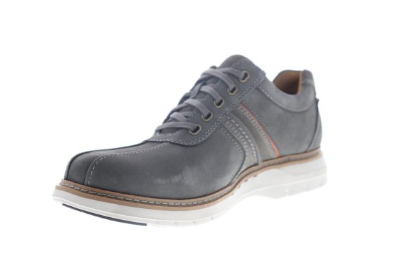 Clarks Un Ramble Go Mens Gray Wide Oxfords & Lace Ups Plain Toe Shoes Online Hot Sale - Image 4