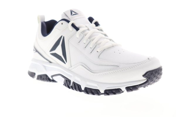 Reebok Ridgerider Leather 4E Mens White Extra Wide (4E) Athletic Hiking Shoes For Discount - Image 2