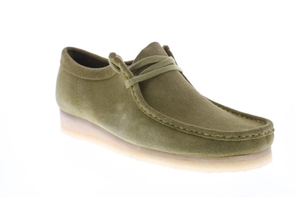 Clarks Wallabee 26146513 Mens Green Suede Oxfords & Lace Ups Casual Shoes Online Hot Sale - Image 2