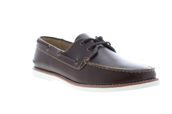 Unlisted by Kenneth Cole Santon Boat Mens Brown Loafers Boat Shoes For Sale - Image 2