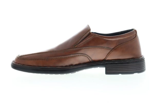 Robert Wayne Track Toe REMY Mens Brown Leather Low Top Casual Loafers Shoes Sale - Image 5