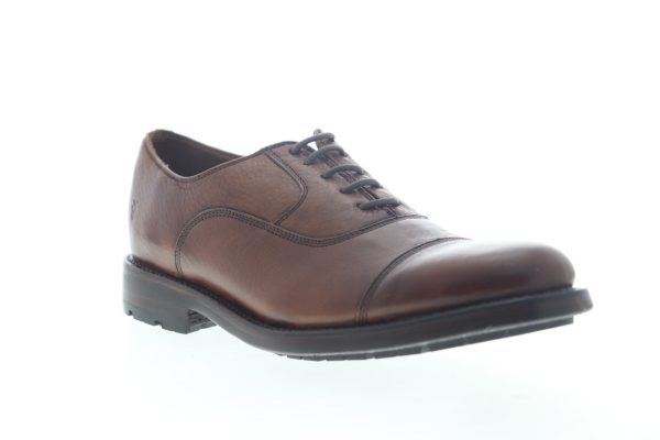 Frye Bowery Bal Oxford 80533 Mens Brown Leather Low Top Cap Toe Oxfords Shoes Cheap - Image 2