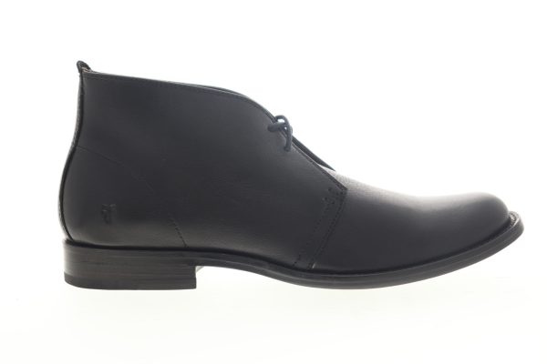 Frye Phillip Chukka 80688 Mens Black Leather Mid Top Lace Up Chukkas Boots on Sale