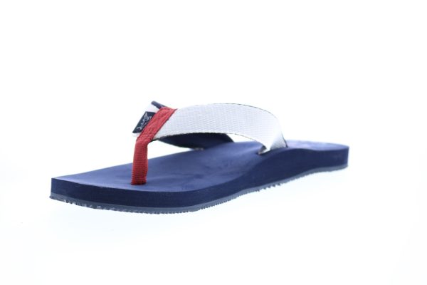 Tommy Bahama Ohana TB20M00023 Mens Blue Canvas Flip-Flops Sandals Shoes Online Sale - Image 4