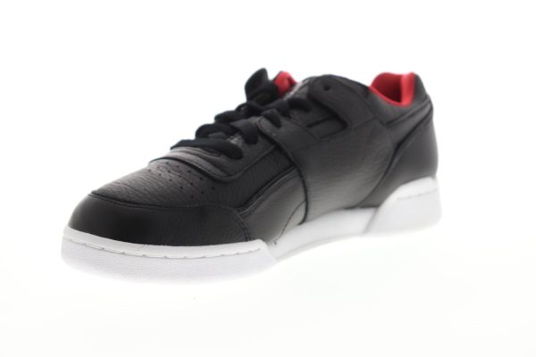 Reebok Workout Plus MU DV5757 Mens Black Leather Lifestyle Sneakers Shoes Online now - Image 4