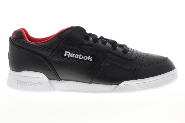 Reebok Workout Plus MU DV5757 Mens Black Leather Lifestyle Sneakers Shoes Online now