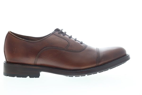 Frye Bowery Bal Oxford 80533 Mens Brown Leather Low Top Cap Toe Oxfords Shoes Cheap