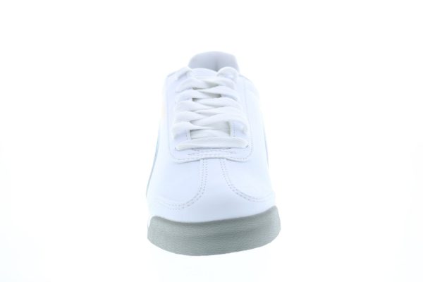 Puma Roma Basic + 36957116 Mens White Leather Lifestyle Sneakers Shoes Online - Image 3