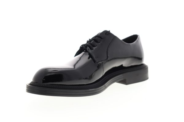 Calvin Klein Callen 34F0729-BLK Mens Black Low Top Plain Toe Oxfords Shoes Online Hot Sale - Image 4