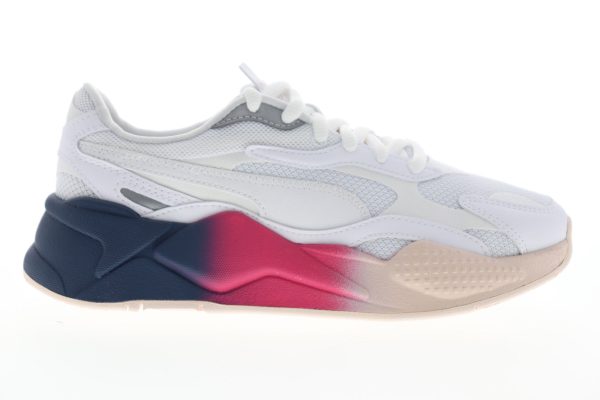 Puma RS-X3 Leather Fade 37465701 Womens White Mesh Lifestyle Sneakers Shoes Online