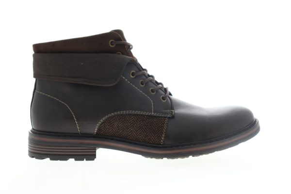 Robert Wayne Jef RW100420M Mens Brown Leather High Top Casual Dress Boots Sale