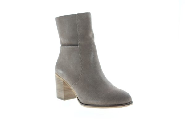 Frye Phoebe Slouch Mid 70689 Womens Gray Suede Slip On Dress Boots Online now - Image 2