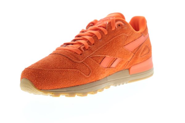 Reebok Classic Leather 2.0 X Publish CN1544 Mens Orange Suede Sneakers Shoes Discount - Image 4