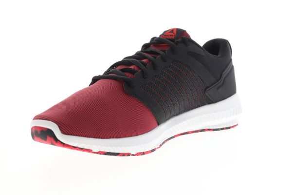 Reebok Hydrorush II DV4374 Mens Red Canvas Lace Up Athletic Running Shoes Online Hot Sale - Image 4