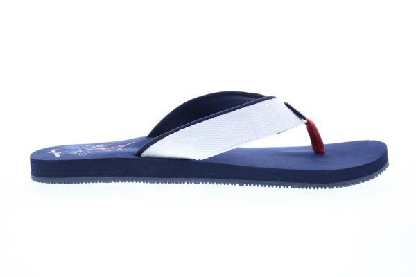 Tommy Bahama Ohana TB20M00023 Mens Blue Canvas Flip-Flops Sandals Shoes Online Sale