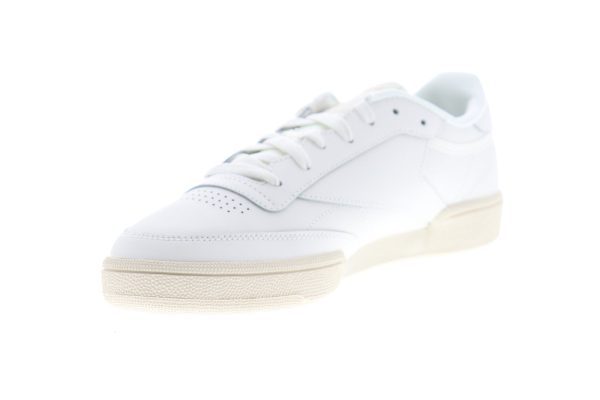 Reebok Club C 85 DV3727 Womens White Leather Low Top Lifestyle Sneakers Shoes For Cheap - Image 4