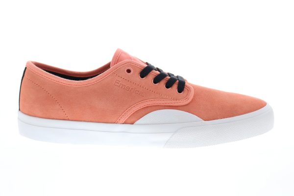 Emerica Wino Standard Mens Pink Suede Lace Up Skate Sneakers Shoes Online now