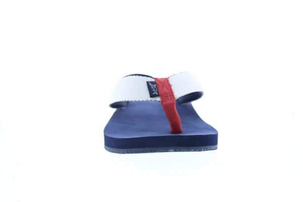 Tommy Bahama Ohana TB20M00023 Mens Blue Canvas Flip-Flops Sandals Shoes Online Sale - Image 3