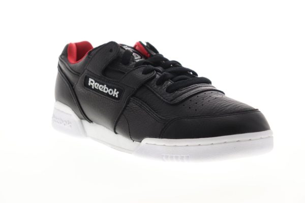 Reebok Workout Plus MU DV5757 Mens Black Leather Lifestyle Sneakers Shoes Online now - Image 2