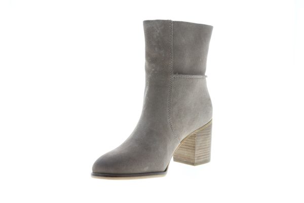 Frye Phoebe Slouch Mid 70689 Womens Gray Suede Slip On Dress Boots Online now - Image 4