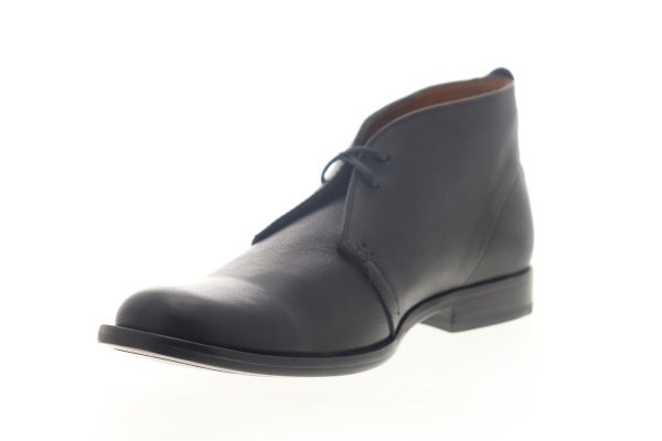 Frye Phillip Chukka 80688 Mens Black Leather Mid Top Lace Up Chukkas Boots on Sale - Image 4