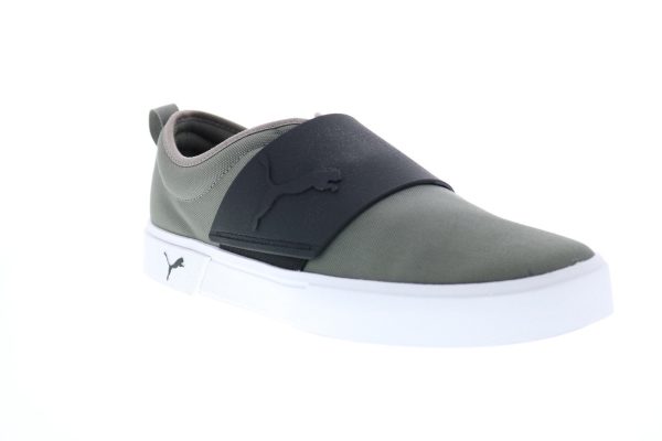 Puma El Rey II Slip On 37478503 Mens Gray Canvas Lifestyle Sneakers Shoes Supply - Image 2