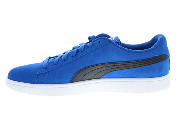 Puma Smash V2 36498944 Mens Blue Suede Lace Up Lifestyle Sneakers Shoes Hot on Sale - Image 5
