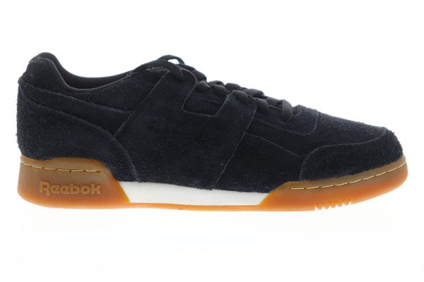 Reebok Workout Plus MU CN3756 Mens Black Suede Low Top Lifestyle Sneakers Shoes Supply