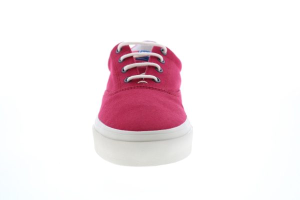 Sebago John 7001440 Womens Red Wide 2E Canvas Lace Up Lifestyle Sneakers Shoes For Sale - Image 3
