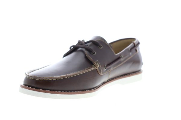 Unlisted by Kenneth Cole Santon Boat Mens Brown Loafers Boat Shoes For Sale - Image 4