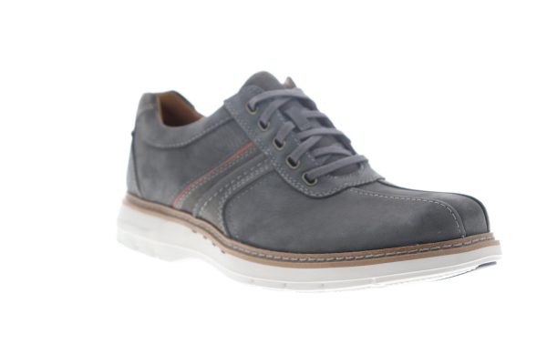 Clarks Un Ramble Go Mens Gray Wide Oxfords & Lace Ups Plain Toe Shoes Online Hot Sale - Image 2