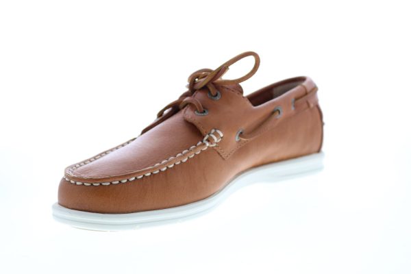 Sebago Naples 70014W0 Womens Brown Leather Loafers & Slip Ons Boat Shoes Online now - Image 4