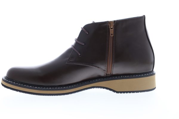 English Laundry Haddock EK503S72 Mens Brown Leather Mid Top Chukkas Boots Online - Image 5