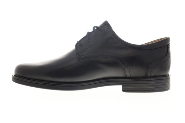 Clarks Un Aldric Lace 26132677 Mens Black Wide 2E Plain Toe Oxfords Shoes Online - Image 5