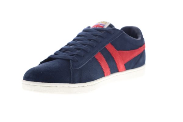Gola Equipe Suede CMA495 Mens Blue Suede Lace Up Lifestyle Sneakers Shoes Sale - Image 3