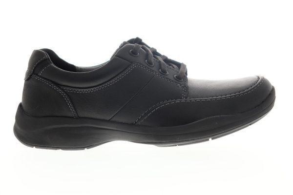 Clarks Wavekorey Mix 26110577 Mens Black Leather Lifestyle Sneakers Shoes For Discount